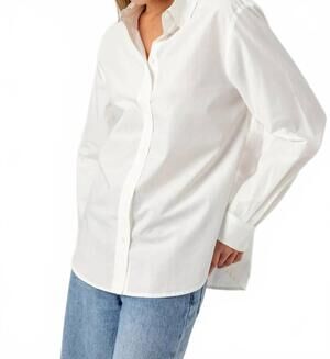 NEW SUNDAYS aspyn button down shirt in white